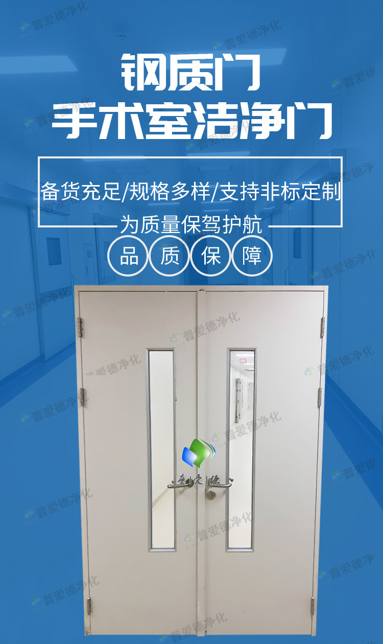 鋼製平開（kāi）潔淨車間藥廠鋼製淨化門 鋼製潔淨門