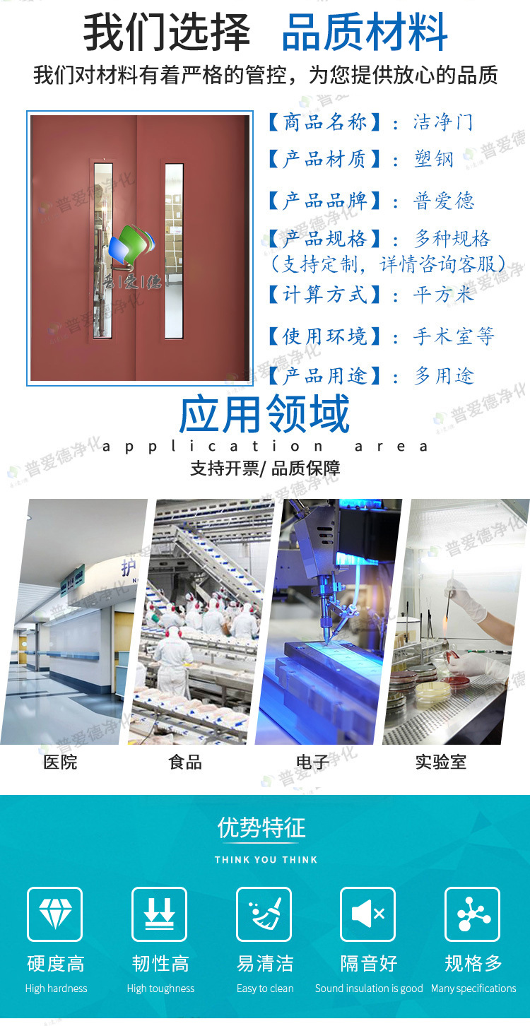 鋼製平開潔淨車間藥廠鋼製淨化門 鋼製潔淨門（mén）